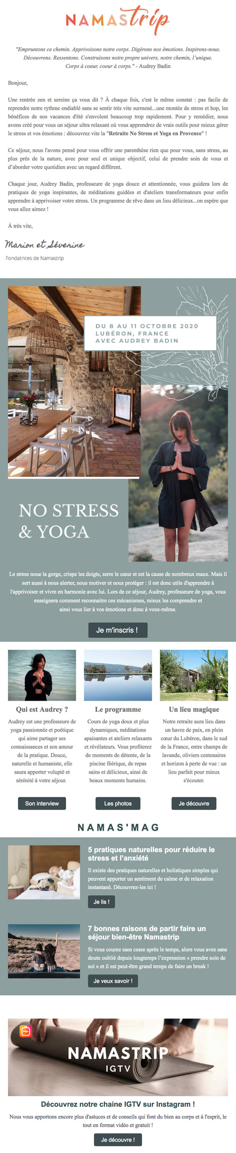 Newsletter Namastrip