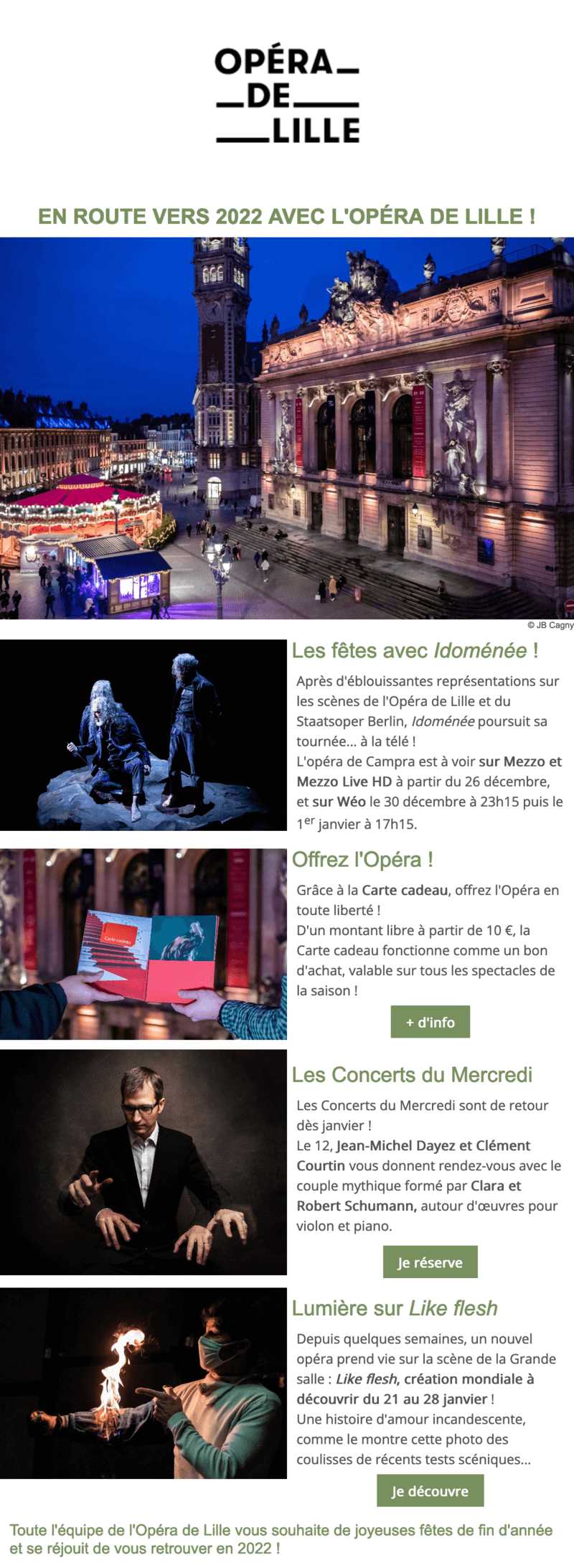 Newsletter Opéra de Lille