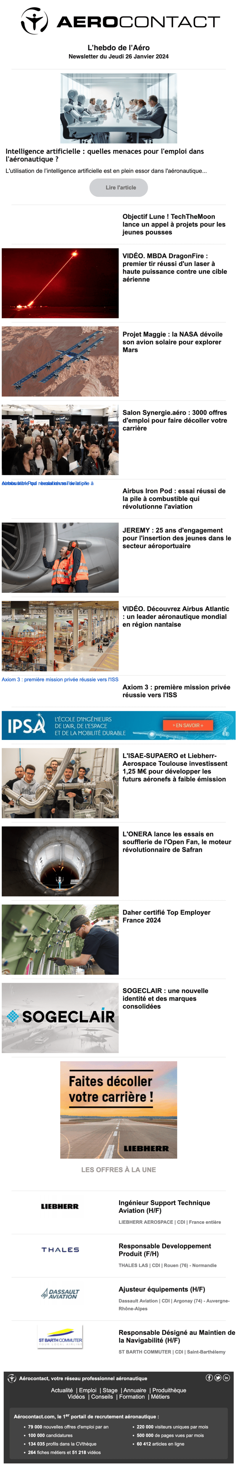 Newsletter Aérocontact