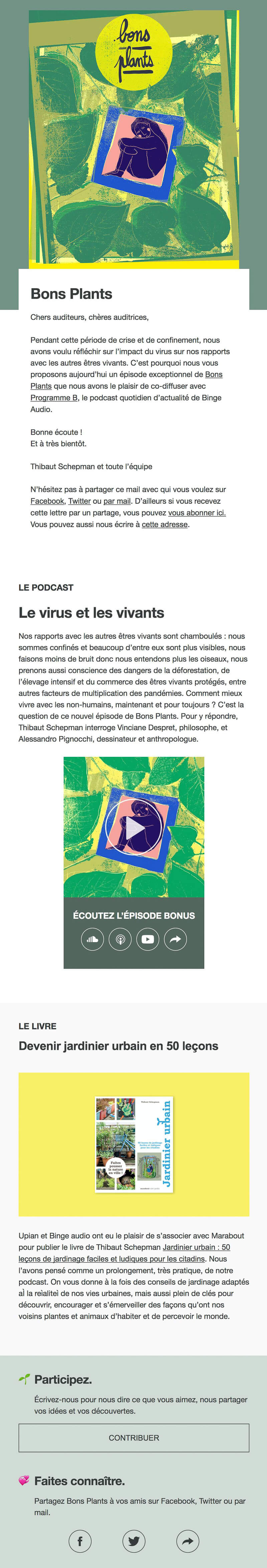 Newsletter Bons Plants