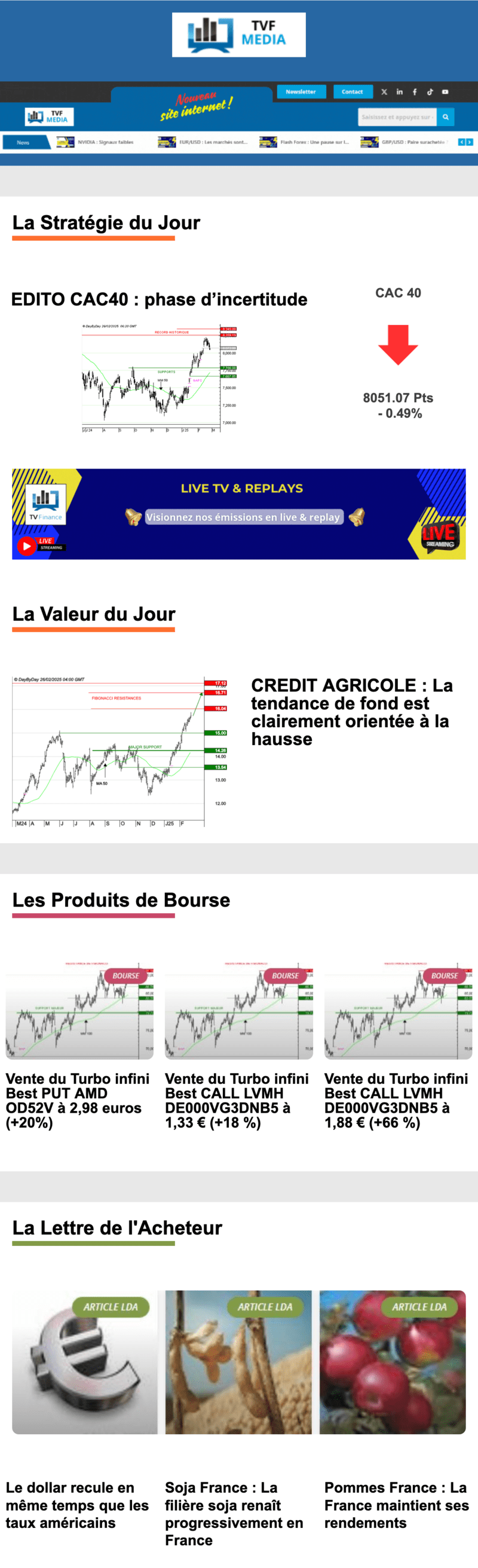 Newsletter TV Finance