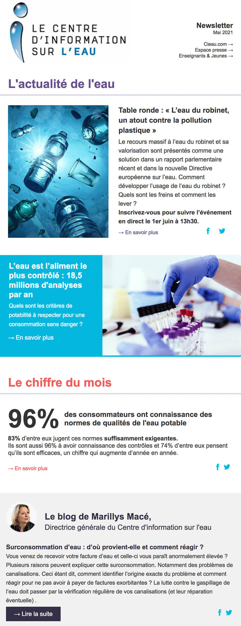 Newsletter Centre d’Information sur l’Eau
