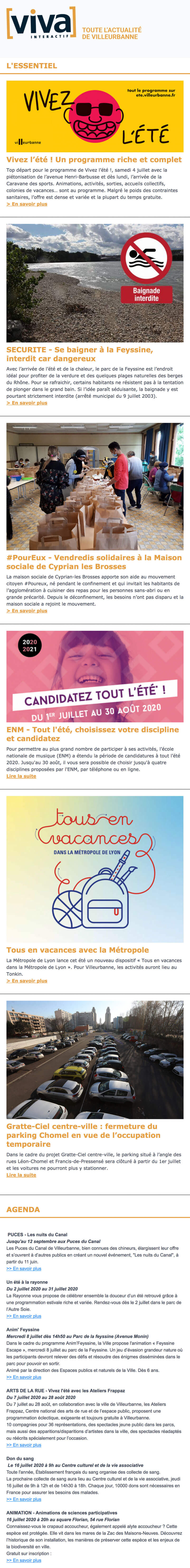 Newsletter Villeurbanne