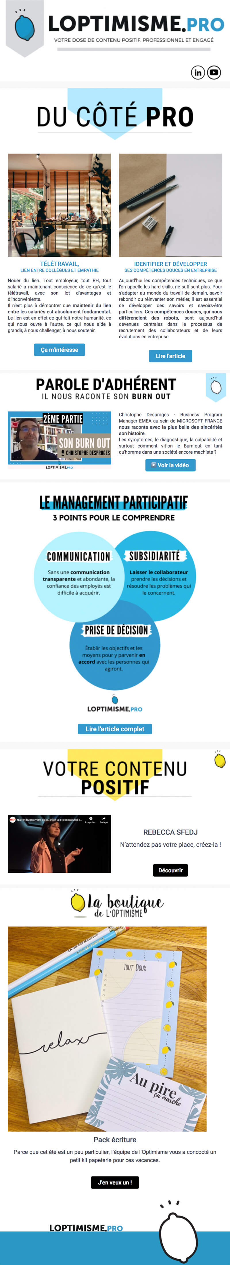 Newsletter L'Optimisme.pro